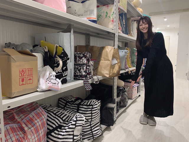 アスタリスク名古屋駅本店の荷物置き場（自宅に持って帰れない荷物を保管）