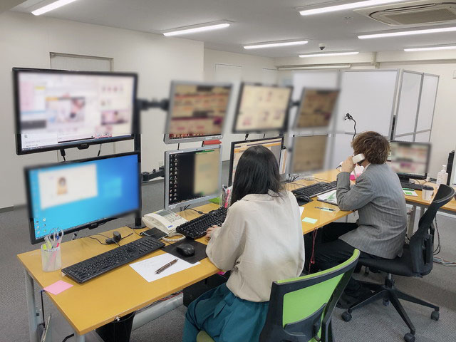 ポケットワーク札幌店の24時間サポート体制の様子